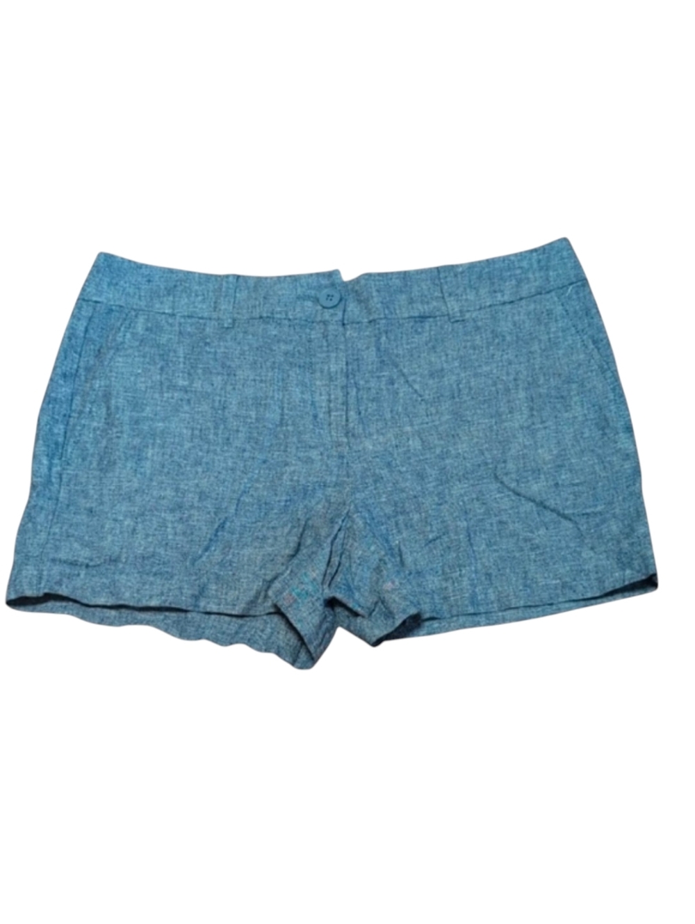 Loft Blue Chambray Linen 4" Shorts NWT Size 6